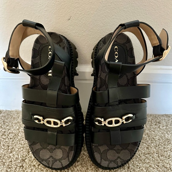Coach lug sole sandals size 6.5/7 - Picture 4 of 5